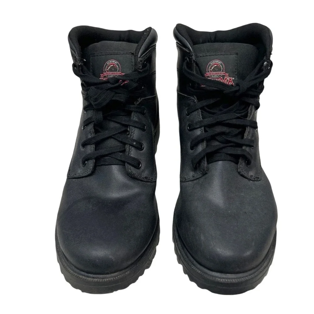 Brahma Mens Grate Black Work Boots MNBR0340101 Size 11W Wide Lace Up Rugged